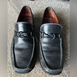 DONALD J. PLINER BLACK DRIVING LOAFER SHOE ETTORE I 20 LEATHER SLIP-ON - 12